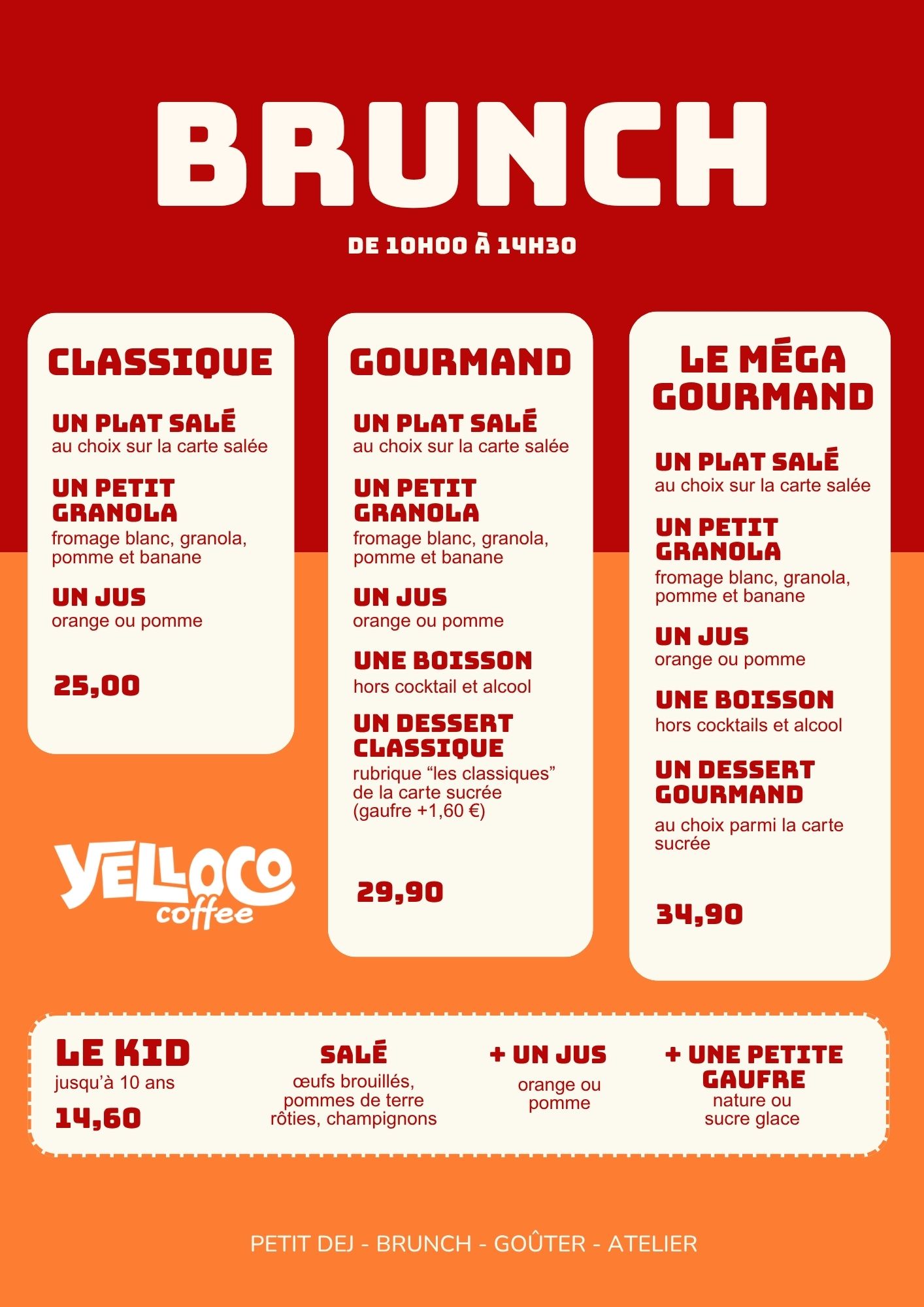 menu brunch yelloco coffee val deurope